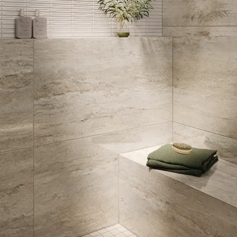 Marlow 24 x 48 Polished Porcelain Tile in Silver