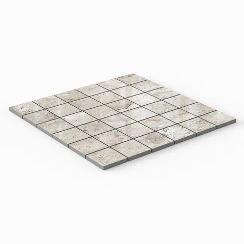 Marlow 2 x 2 Polished Porcelain Mosaic Tile in Silver