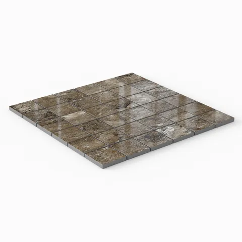 Marlow 2 x 2 Polished Porcelain Mosaic Tile in Titanium