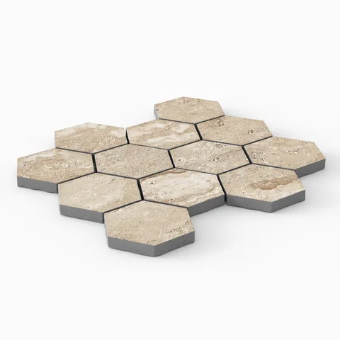 Marlow 3 x 3 Matte Porcelain Hexagon Mosaic in Navona