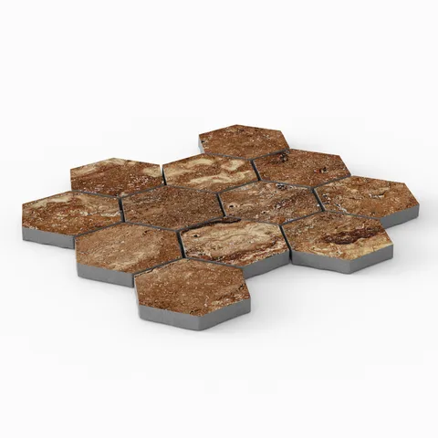 Marlow 3 x 3 Matte Porcelain Hexagon Mosaic in Bold