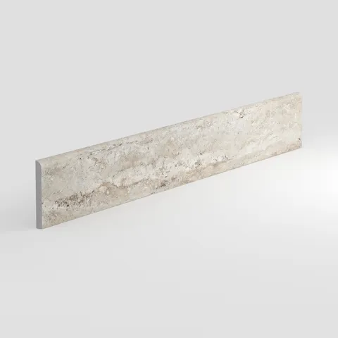 Marlow 3 x 24 Matte Porcelain Bullnose Tile in Silver