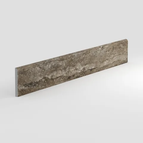 Marlow 3 x 24 Polished Porcelain Bullnose Tile in Titanium