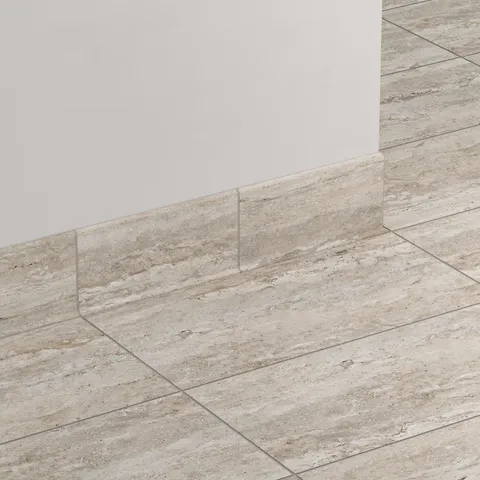 Marlow 6 x 12 Matte Porcelain Cove Base Tile in Silver