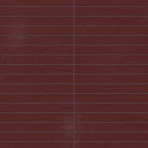 Piper 3 x 24 Glossy Porcelain Tile in Crimson