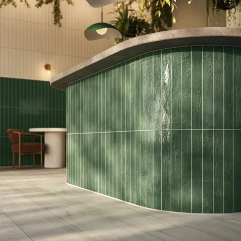 Piper 3 x 24 Glossy Porcelain Tile in Pine