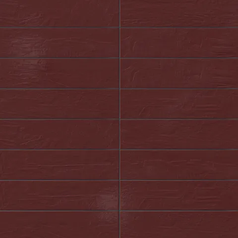 Piper 6 x 24 Glossy Porcelain Tile in Crimson