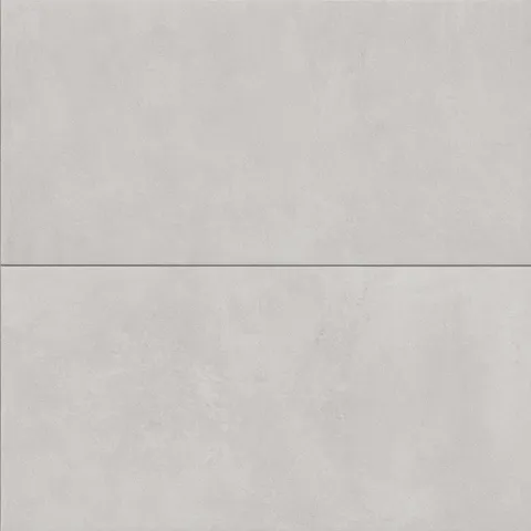 Large rectangular tiles with a subtly textured surface and gentle shifts of light gray tones, echoing the traces of hand-formed clay.