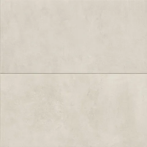 Large rectangular tiles with a subtly textured surface and gentle shifts of grayish beige tones, echoing the traces of hand-formed clay.