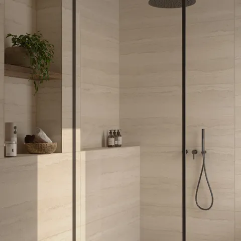 Vesper 24 x 48 Matte Porcelain Tile in Strata Warm