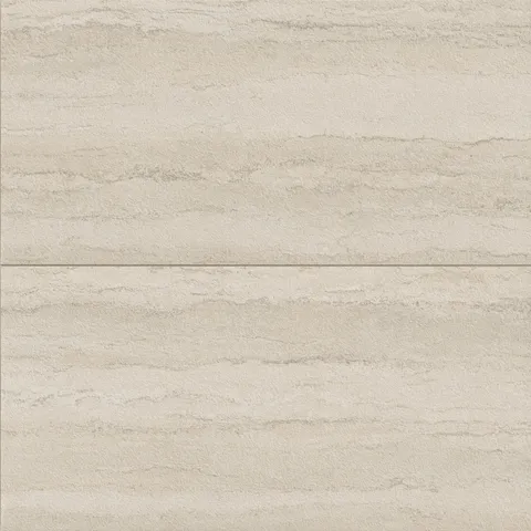 Large rectangular tiles with a subtly textured surface and layered warm beige tones echoing the traces of hand-formed clay.