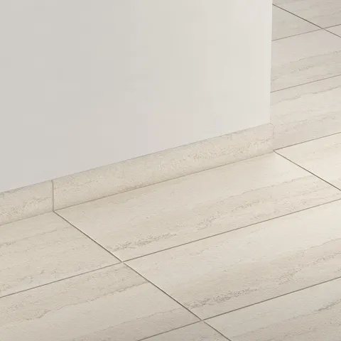 Vesper 3 x 24 Matte Porcelain Bullnose Tile in Strata Beige