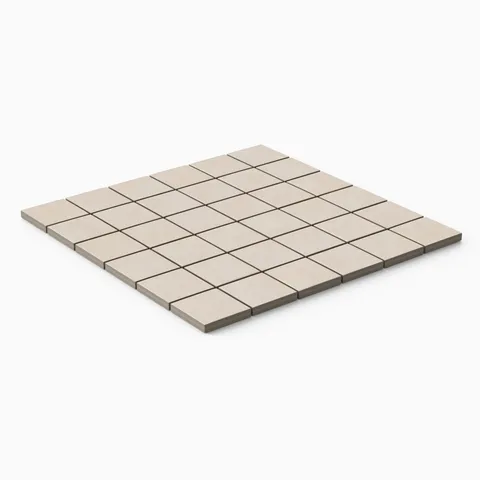 Kai 2 x 2 Matte Porcelain Mosaic Tile in Alabaster