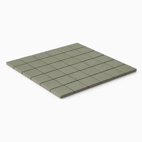 Kai 2 x 2 Matte Porcelain Mosaic Tile in Jade