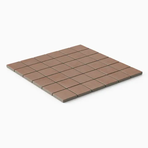 Kai 2 x 2 Matte Porcelain Mosaic Tile in Terracotta