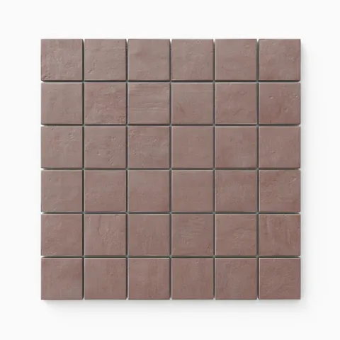 Kai 2 x 2 Matte Porcelain Mosaic Tile in Marron
