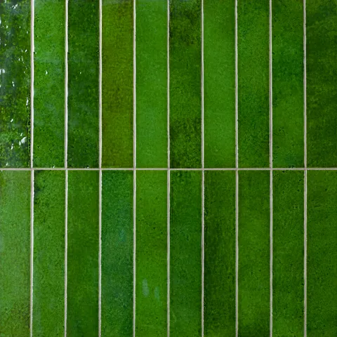 Amelia 2 x 13 Glossy Crackled Ceramic Tile in Tourmaline