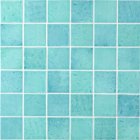 Amelia 4 x 4 Glossy Crackled Ceramic Tile in Aqua