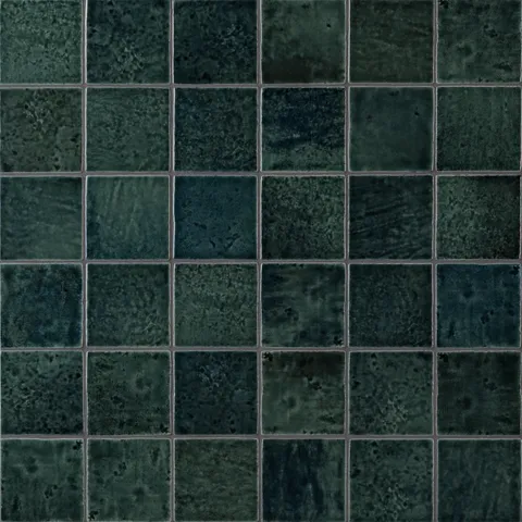 Amelia 4 x 4 Glossy Crackled Ceramic Tile in Ink
