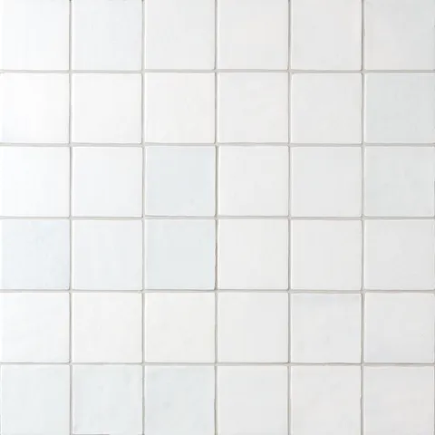 Amelia 4 x 4 Glossy Crackled Ceramic Tile in White
