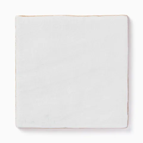 Amelia 4 x 4 Glossy Crackled Ceramic Tile in White