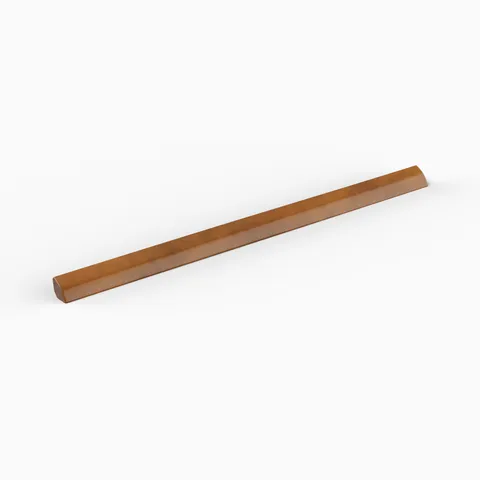 Amelia 0.5 x 8 Glossy Crackled Ceramic Rounded Edge Trim in Turmeric