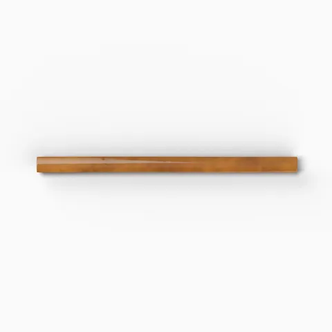 Amelia 0.5 x 8 Glossy Crackled Ceramic Rounded Edge Trim in Turmeric