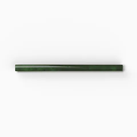 Amelia 0.5 x 8 Glossy Crackled Ceramic Rounded Edge Trim in Tourmaline