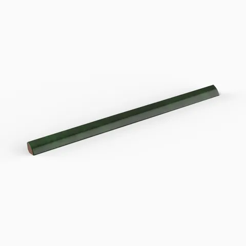 Amelia 0.5 x 8 Glossy Crackled Ceramic Rounded Edge Trim in Tourmaline