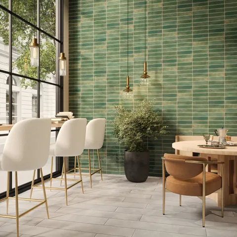 Elliot 8 x 48 Matte Porcelain Tile in Ash
