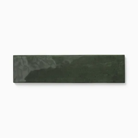 Isla 4" x 16" Glossy Porcelain Tile in Leaf