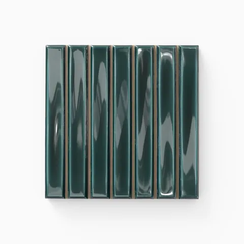 Celia 4.6 x 4.6 Glossy Porcelain Tile in Teal