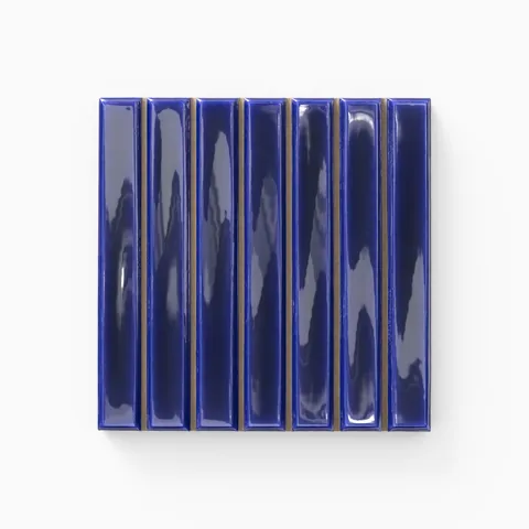 Celia 4.6 x 4.6 Glossy Porcelain Tile in Indigo