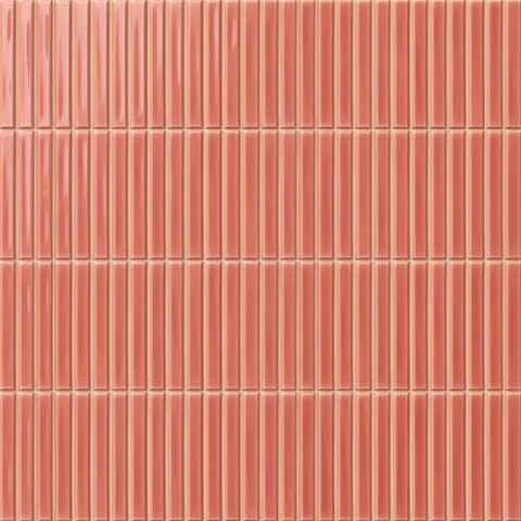 Celia 5 x 10 Glossy Ceramic Tile in Coral