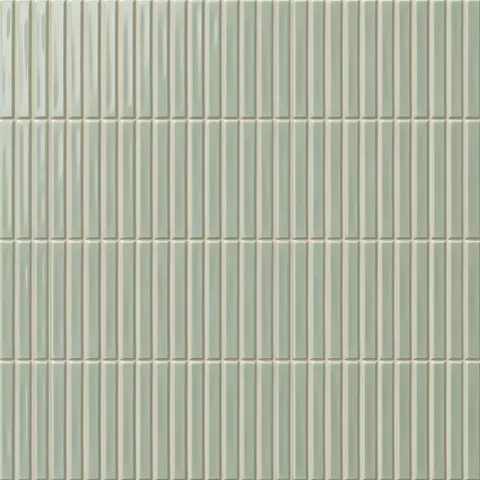 Celia 5 x 10 Glossy Ceramic Tile in Fern