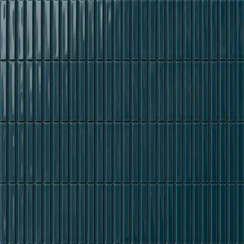 Celia 5 x 10 Glossy Ceramic Tile in Peacock Blue