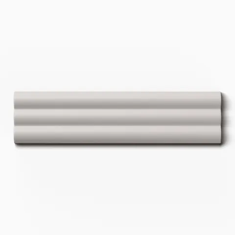 Mika 2.5 x 10 Matte Ceramic Reeded Tile in Ash