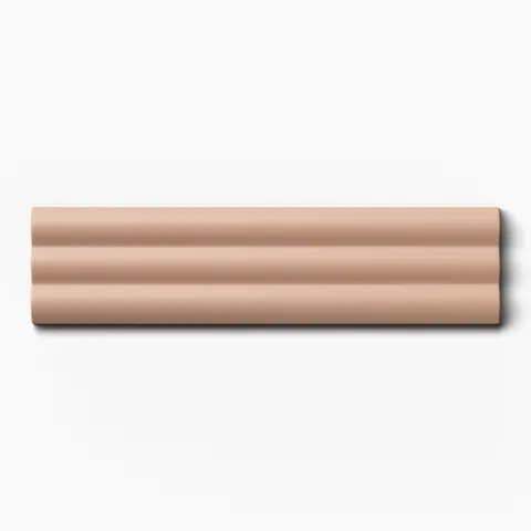 Mika 2.5 x 10 Matte Ceramic Reeded Tile in Tan