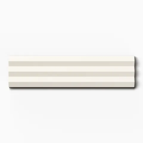 Mika 2.5 x 10 Matte Ceramic Beveled Tile in Chalk