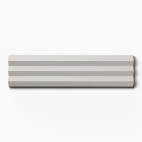 Mika 2.5 x 10 Matte Ceramic Beveled Tile in Ash
