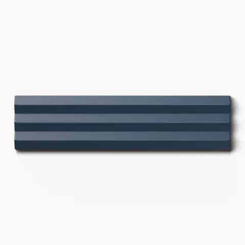 Mika 2.5 x 10 Matte Ceramic Beveled Tile in Midnight