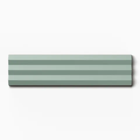Mika 2.5 x 10 Matte Ceramic Beveled Tile in Sage