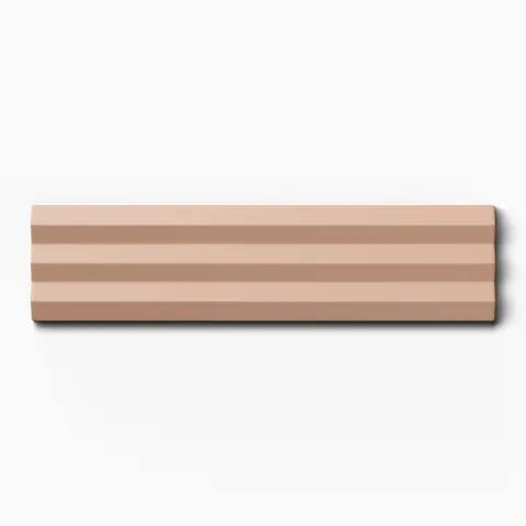 Mika 2.5 x 10 Matte Ceramic Beveled Tile in Tan