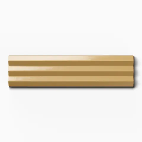 Mika 2.5 x 10 Glossy Ceramic Beveled Tile in Dijon