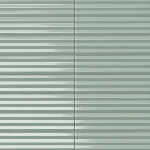 Mika 2.5 x 10 Glossy Ceramic Beveled Tile in Sage