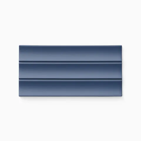 Alessio 4.5 x 9 Fluted Matte Porcelain Tile in Blu