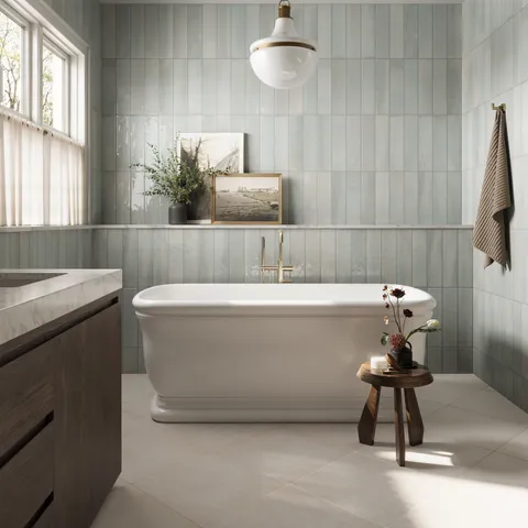Dylan 17 x 17 Matte Porcelain Tile in Bianco