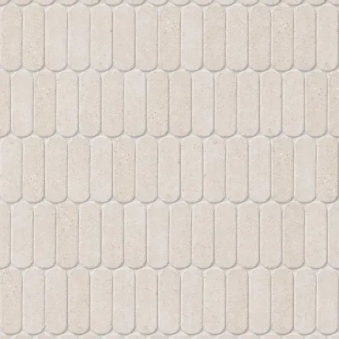 Dylan 2 x 6 Matte Porcelain Oval Tile in Bianco
