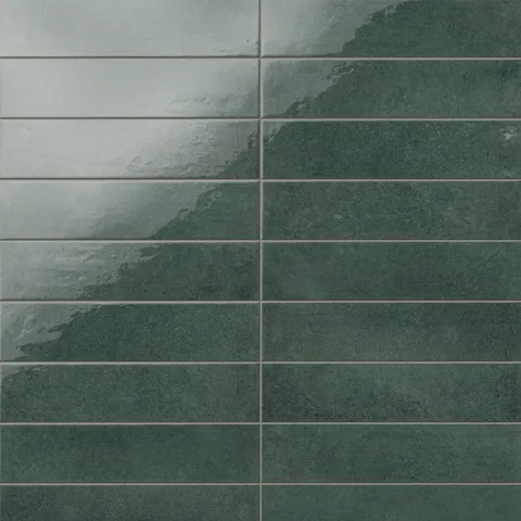 Aurelia 2.5 x 11 Glossy Porcelain Subway Tile in Oliva