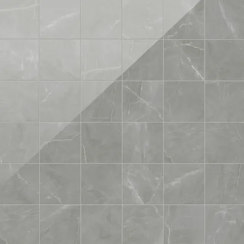 Leona 4 x 4 Polished Porcelain Mosaic Tile in Amani Grey